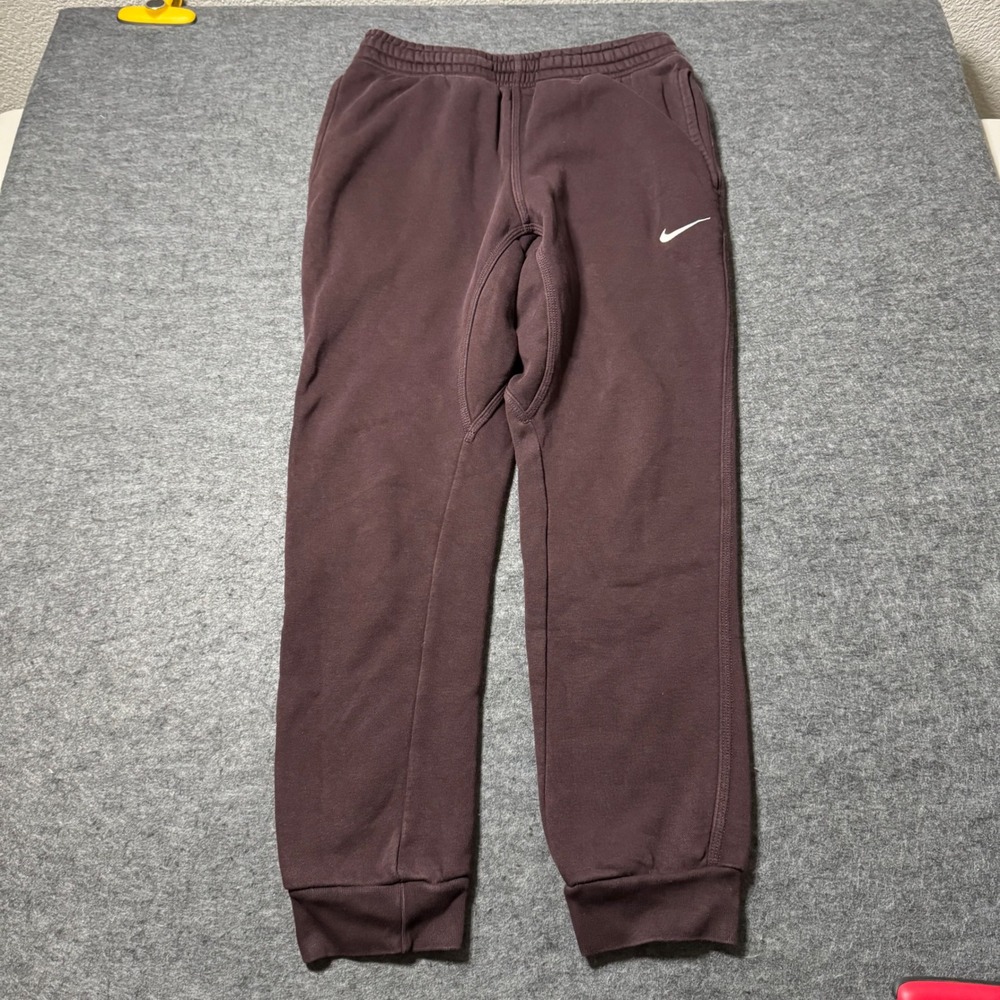 Nike Club Fleece Joggers Mens Medium Dark Beet Burgundy Sweatpants 826431-203